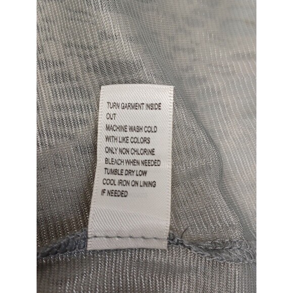 Krazy Kat Gray Ivory Floral 3/4 Puff Sleeve Popover Tunic Top Womens 2X - Picture 11 of 11